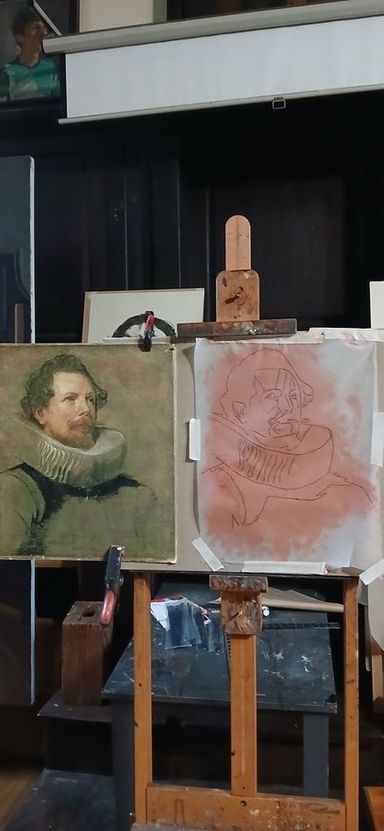 Red chalk transfer