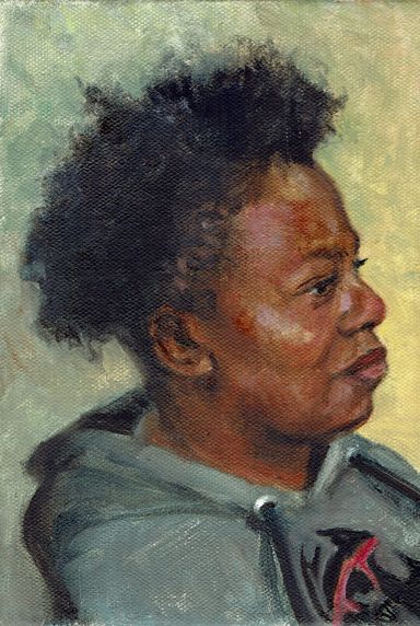 A5 Oil sketch of Kaz