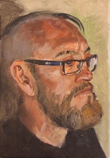 A5 Oil sketch of Drew
